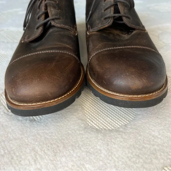 Rockport Trutech Brown Leather Cap Toe Oxford Casual Lace Shoes Mens Size 10.5 M - Picture 7 of 16